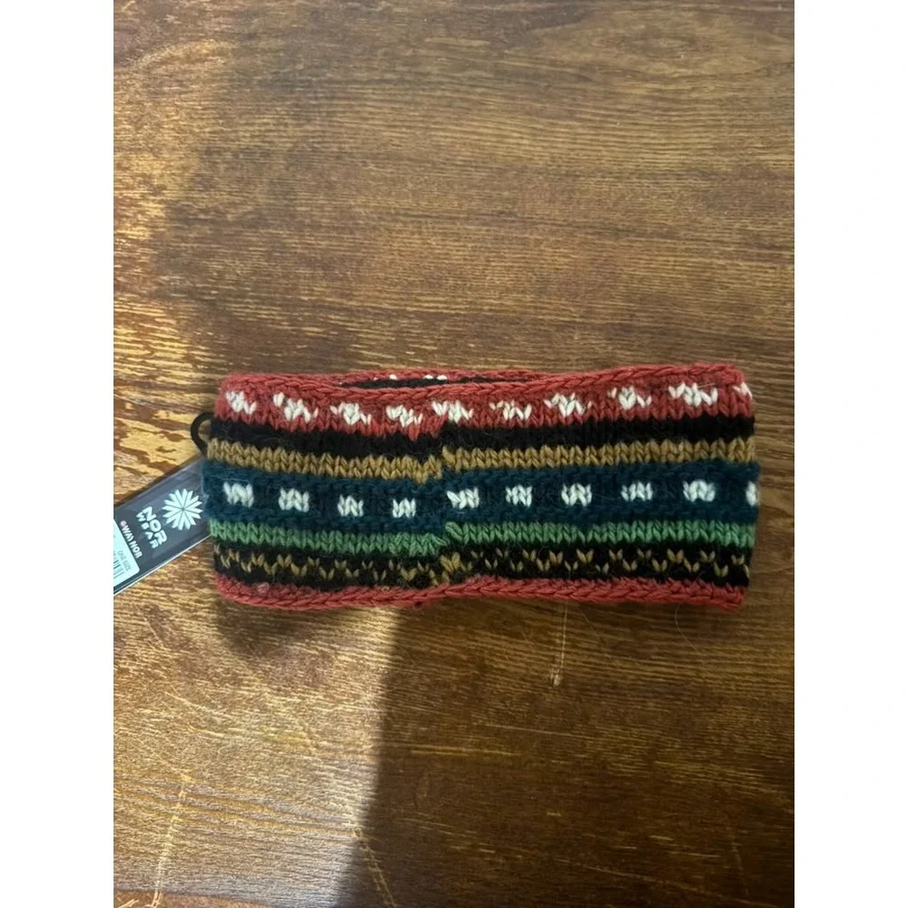 Nor Wear Norwegian Knit Wool Headband Ear Warmer Nordic Fair Isle Winter Boho